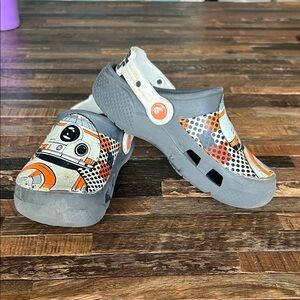 Kids Star Wars BB-8 Themed CROCS - Gray and Orange